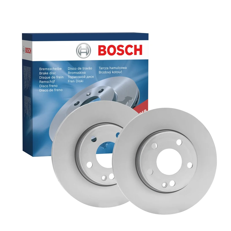 Bosch BD1687 Brake Disc Set - 280 mm Vented High-Carbon Disc - Front Axle - ECE-R90 Certified - Great Cooling and Noise Suppression, Advanced Corrosion protected - 1 Set of 2 Discs