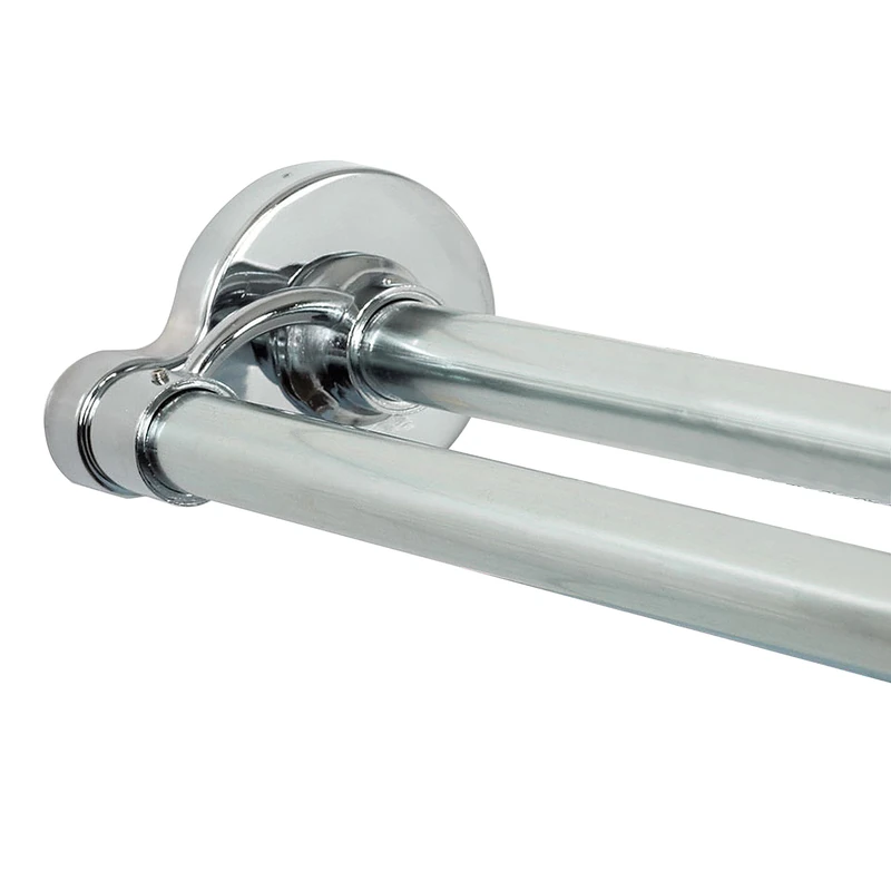 Zenna Home 36602SS, NeverRust Aluminum Double Tension Shower Curtain Rod, 44 to 72-Inch, Chrome by ZPC Zenith Products Corporation