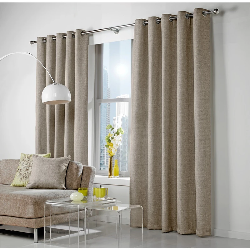 Just Contempo Basket Weave Curtains and Cushions