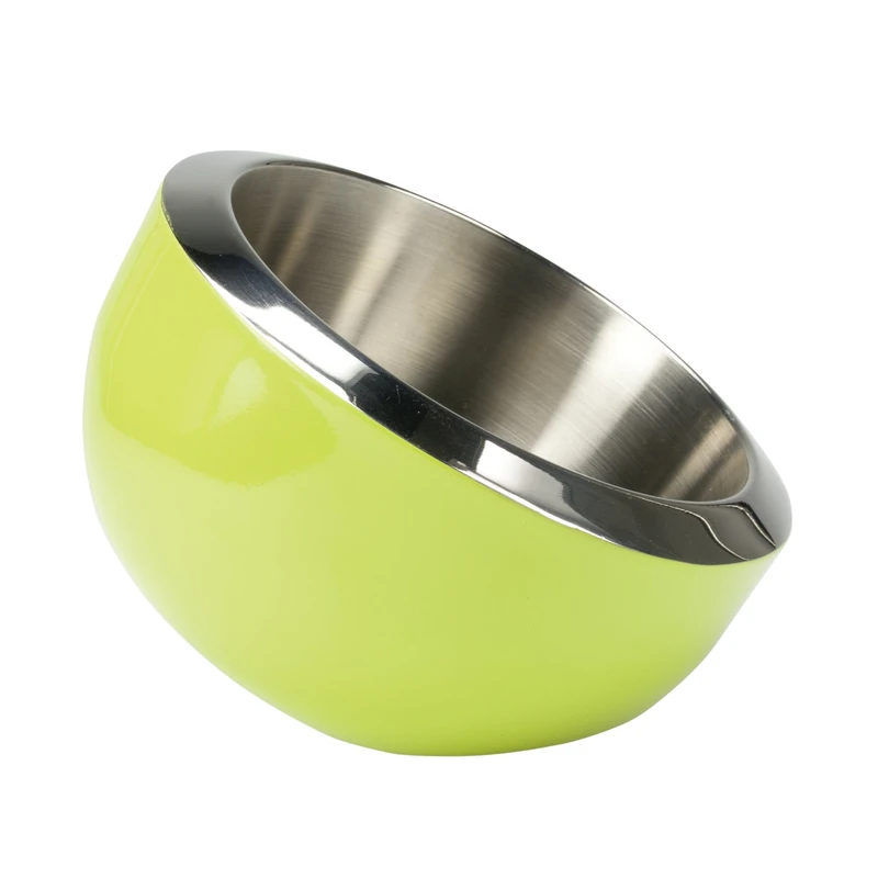 Contento Judy Serving Bowl, Stainless Steel, Green, 12 x 8 x 10 cm