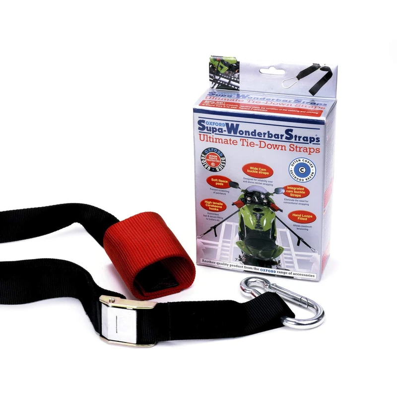 Oxford OX747 Motorcycle Motorbike Handlebar Strap Kit, Black
