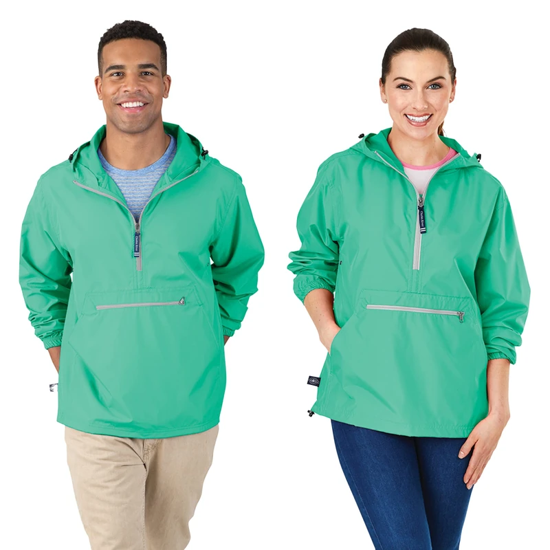 Charles River Apparel Unisex Water Resistant Pullover Reg/Ext Sizes Windbreaker Jacket, Mint, XXL UK - Image 1