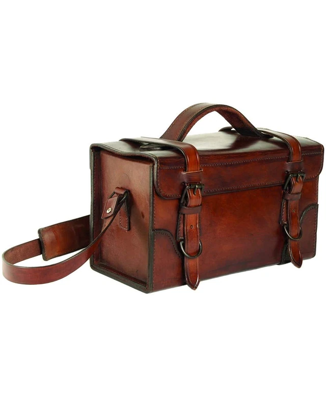 Mil-Tec Miltec Leather Case with Carry Strap Brown, brown, 40
