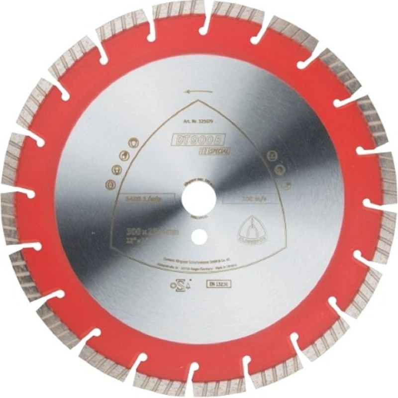 Klingspor 325028 Diamond Cutting Disc DT900 U Shank 22.23 mm Diameter 180 mm