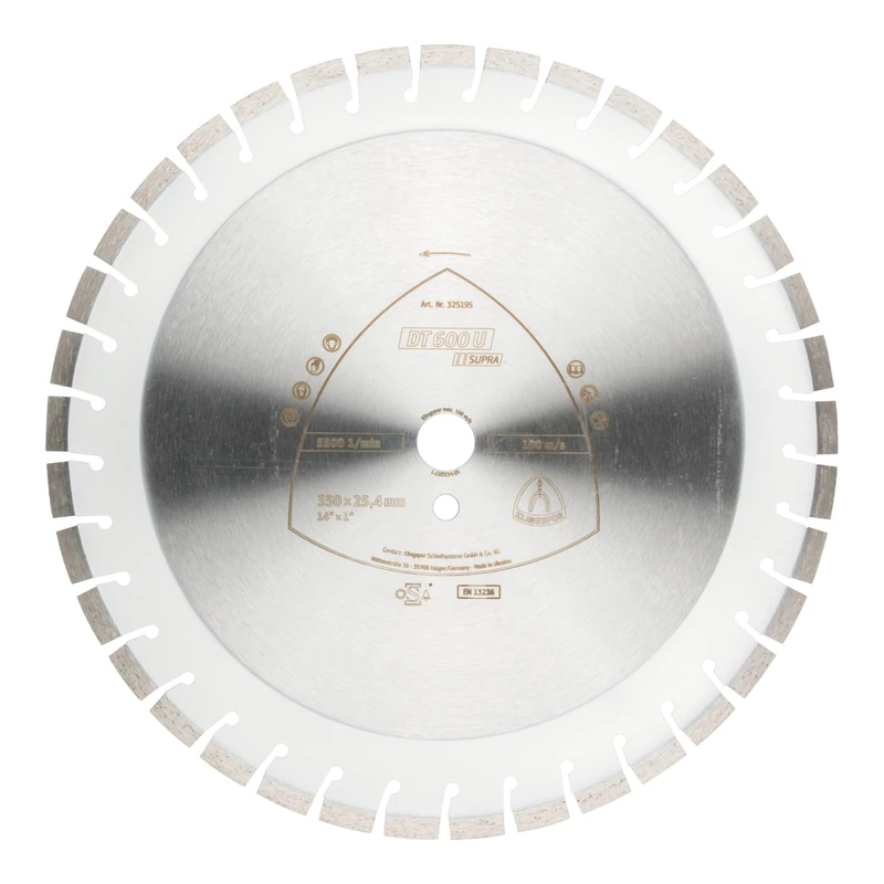 Klingspor diamond cutting disc DT600U Supra table saws, grinding depth 25.4 mm, diameter 450 mm, 325201 - Image 1