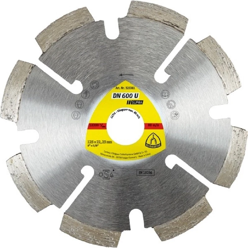 Klingspor DT900 U, 22.23 mm Diamond Cutting Disc, 115 mm Diameter, 325206
