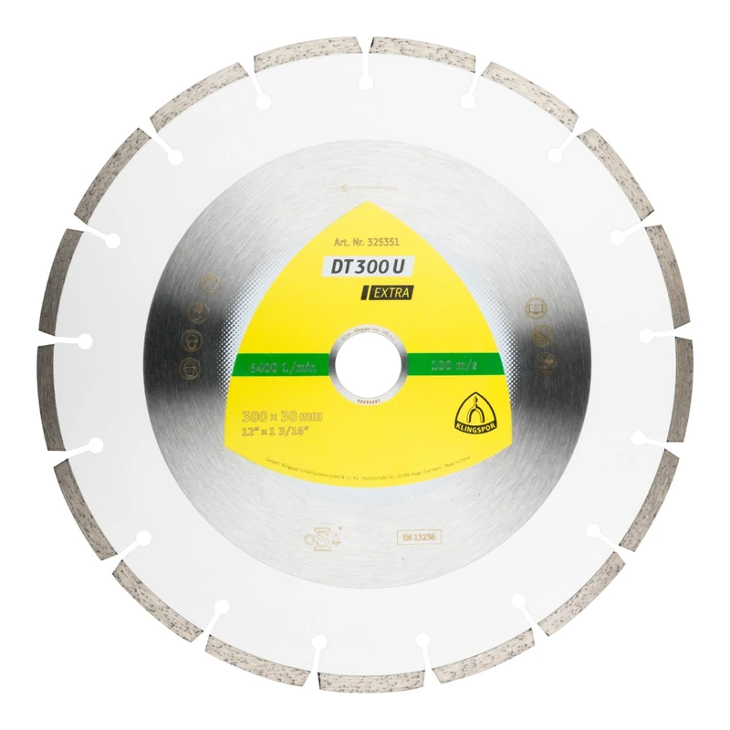 KLINGSPOR 326831 DT300U Extra Diamond Cutting Disc for Motor Cutting Grinders Diameter 300 mm 20 mm