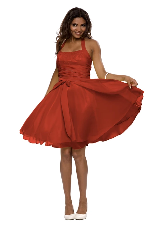 Astrapahl womens co8002ap Knee-Length Plain Cocktail Sleeveless Dress, Red (Rostrot), 10 (Manufacturer Size: 34)