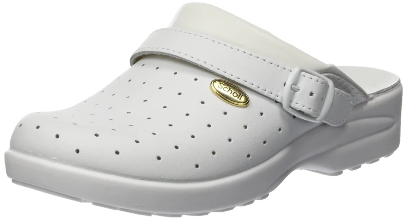 Scholl - Unisex - Clog Racy -Medical Professional Clog - White - 4
