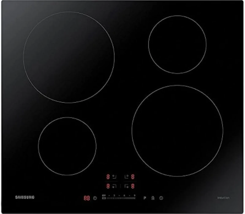 Samsung NZ64H37070K Built-In 4 Zone Induction Hob - Black Glass