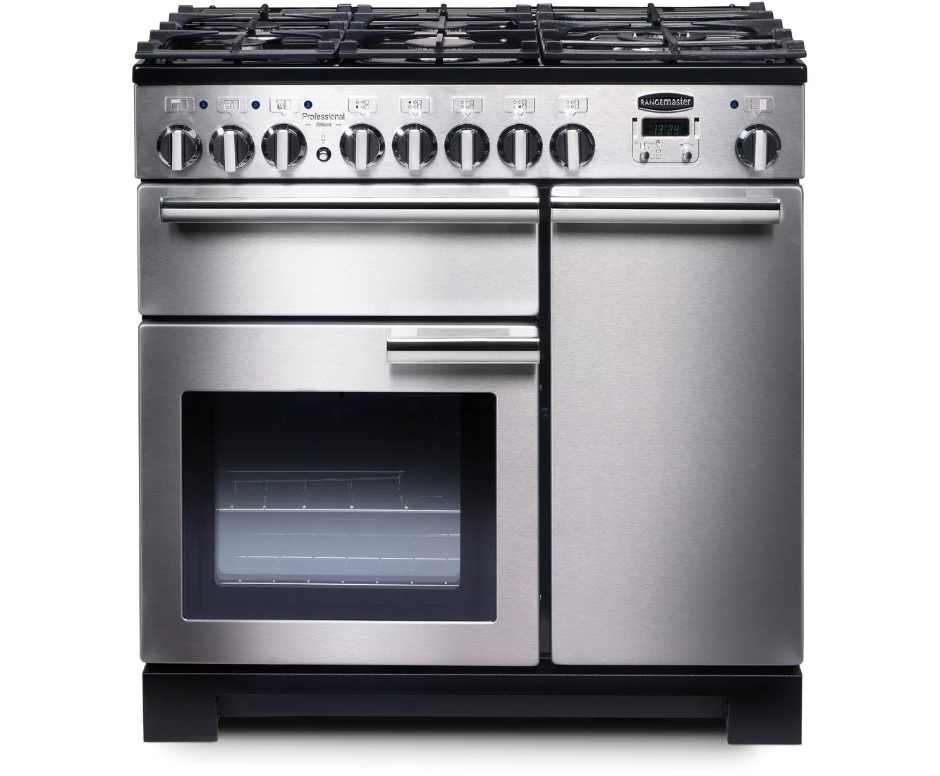 Professional Deluxe 90cm Dual Fuel Range Cooker - Stainless Steel