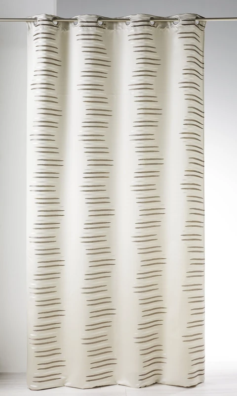 Homemaison - Jacquard Curtain with Fancy Waves - Polyester - Fantasy Pattern - Ready to Hang with Hems - Suitable for Living Room and Bedroom - 140 x 260 cm - Blue