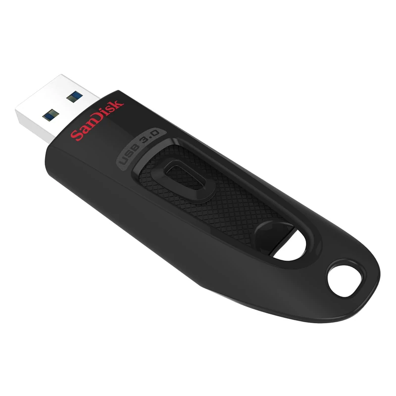 SANDISK Ultra USB Type-A Flash Drive 256GB (USB 3.0 Memory Stick up to 130MB/s transfer speeds, RescuePro Recovery Software, Password Protection, Durable) Black