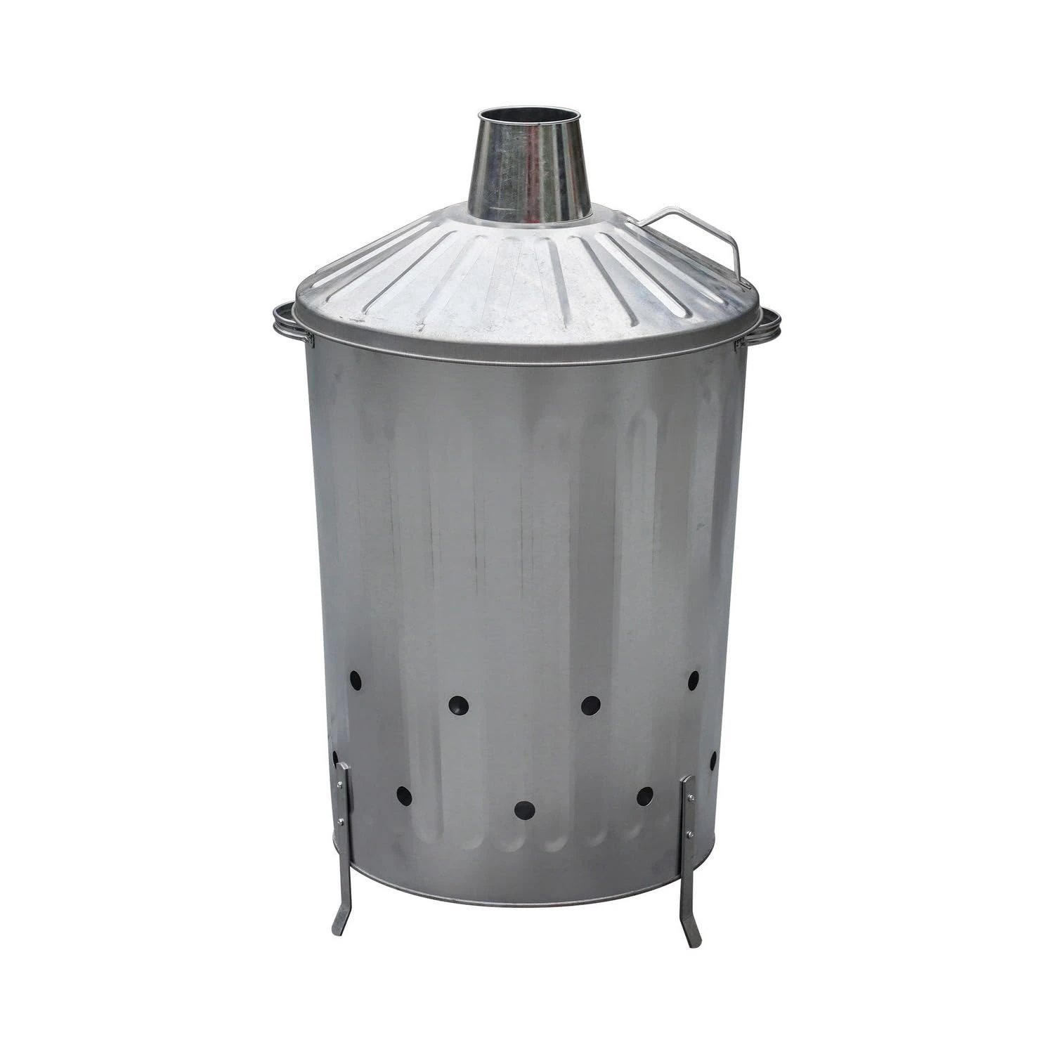 Small / Medium / Large Garden Fire Bin Incinerator Galvanised Ideal for burning Wood / Leaves / Paper (90 Litre)
