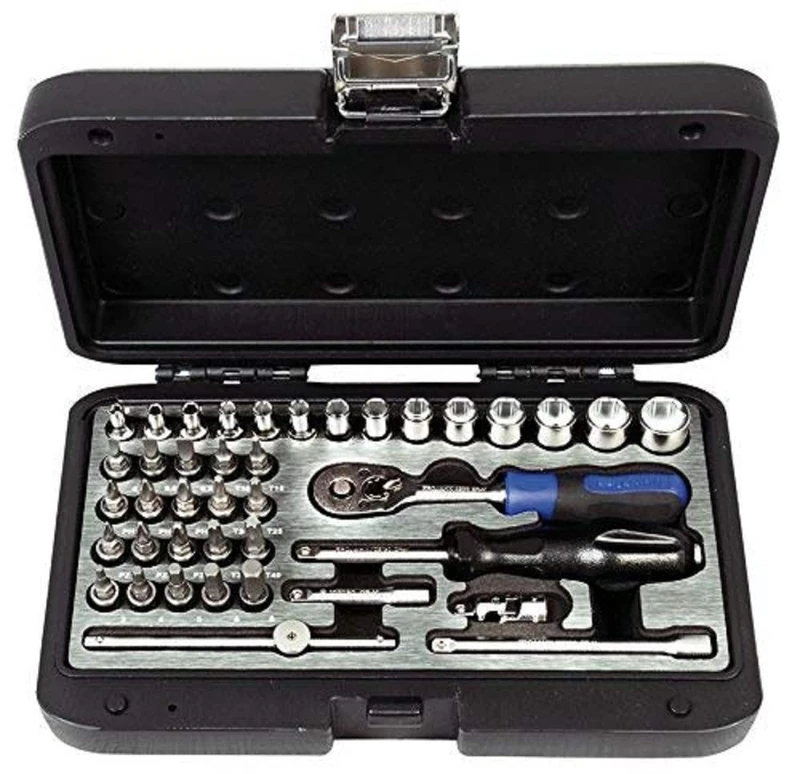 PROJAHN 3901401 Industrial Socket Set, Black, 1/4-Inch, Set of 40 Piece