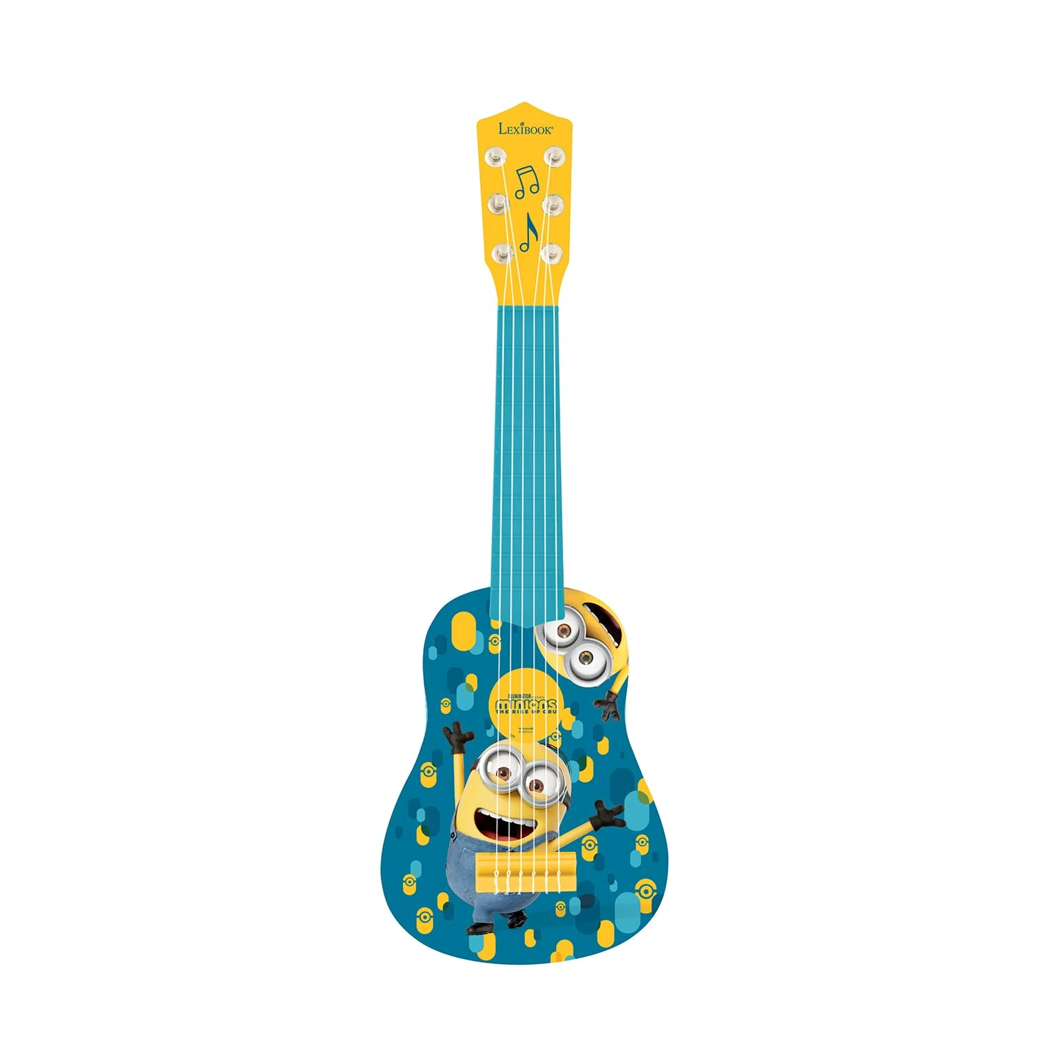 Lexibook, Despicable Me Minions, My First Guitar for children, 6 nylon strings, 21" long, guide included, Blue/yellow, K200DES