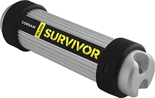Corsair CMFSV3B-32GB Flash Survivor Stealth 200 m 32 GB USB 3 Rugged Design Water Proof Flash Drive - Silver