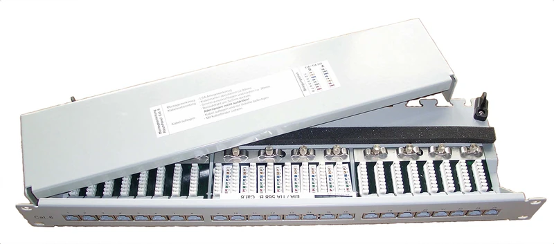 Setec Patch Panel 24-Port RJ45, SHIELDED, Cat6, Grey, 506096 A