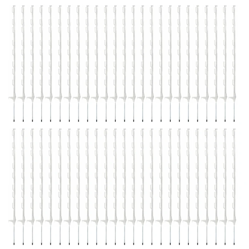 50 x 4ft White Electric Fence Plastic Poly Posts Temporary Fencing Horse Paddock Line Stakes Poles