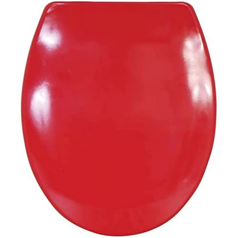 MSV Polyresin Toilet Seat, Red - Image 1