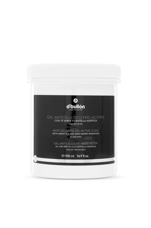 D´Bullón Anti-Cellulite Body Gel Active Cold Effect with Green Tea and Centella Asiana. Improves Circulation. Reduces contour. Vegan. - 500 Ml