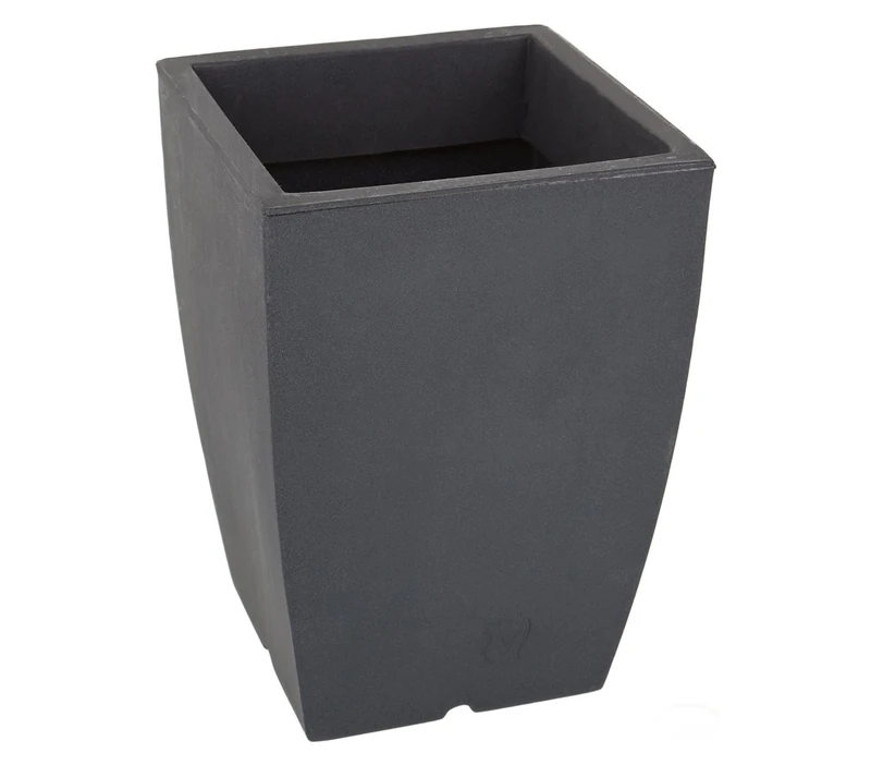 Dehner Bologna Flower Pot 45 x 45 x 61 cm Plastic Anthracite Grey