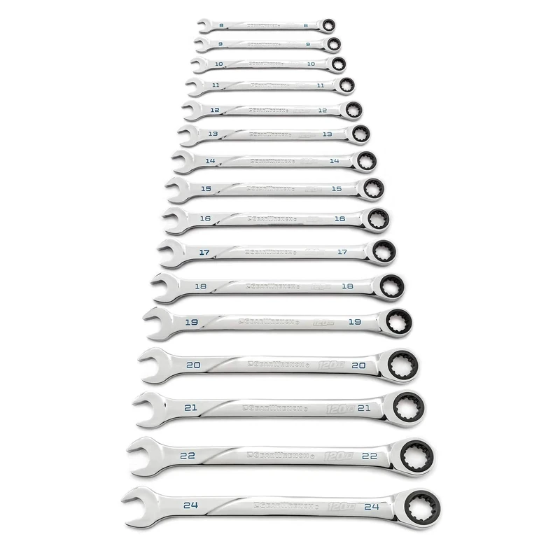 GEARWRENCH 86427 120XP Universal Spline XL Ratcheting Combination Wrench Set, 16 Pc.
