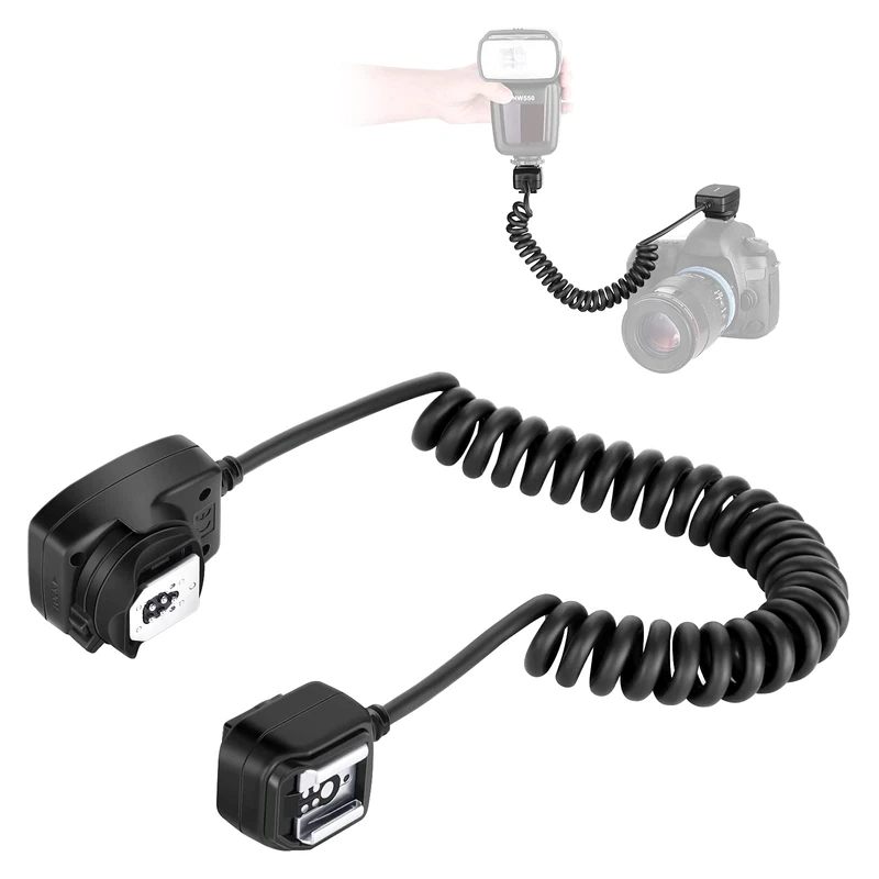 Neewer 4.2 feet/1.3 m TTL Off Camera Flash Speedlite Cord compatible with Canon EOS 5D Mark II III,6D,5D,7D,60D,50D,40D,30D,300D, 100D,350D,400D,450D,500D,550D,600D,650D,700D,1000D,1100D