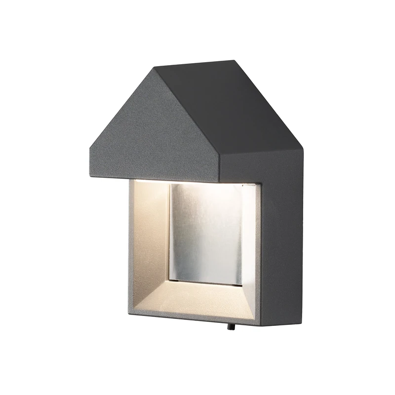 Konstsmide 7958-370 Cosenza Easy Fit Down Outdoor Wall Light Up / High Power 5 W Wall Lamp / Acrylic Lens / Aluminium / IP54 / Outside Light Anthracite