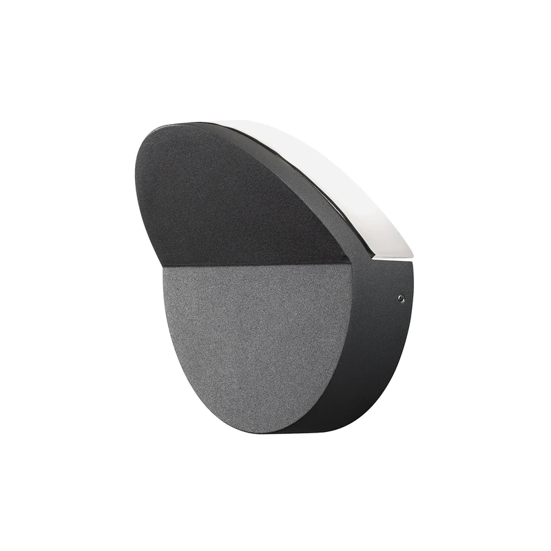 Konstsmide Anthracite Matera Two Up Modern Outdoor Lantern/High Power 5 W Wall Lamp/Frosted Opal Acrylic Lens/Aluminium/IP54/Outside Light, 7949-370