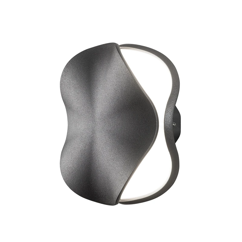 Konstsmide Outdoor Wall Lights/Matera One Up Down Modern Outdoor Wall Lantern/High Power 4 W Wall Lamp/Frosted Opal Acrylic Lens/Aluminium/IP54/Outside Light Anthracite, 7948-370