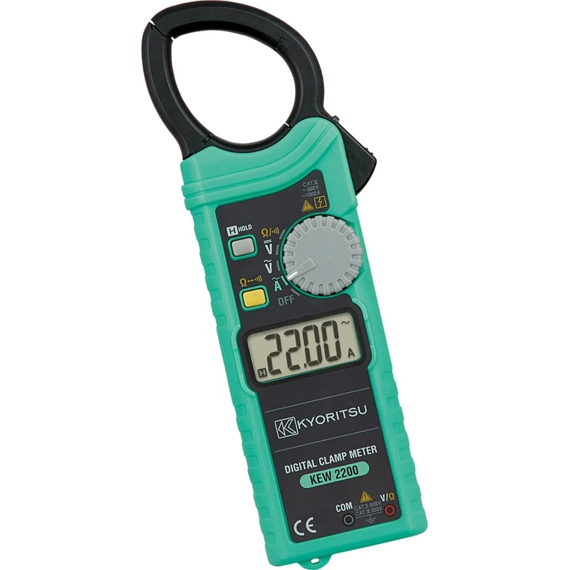 VEMER Digital Current Clamp Compact Ultra Thin for Running AC, Voltage AC/DC, Resistance, Continuity, Grey