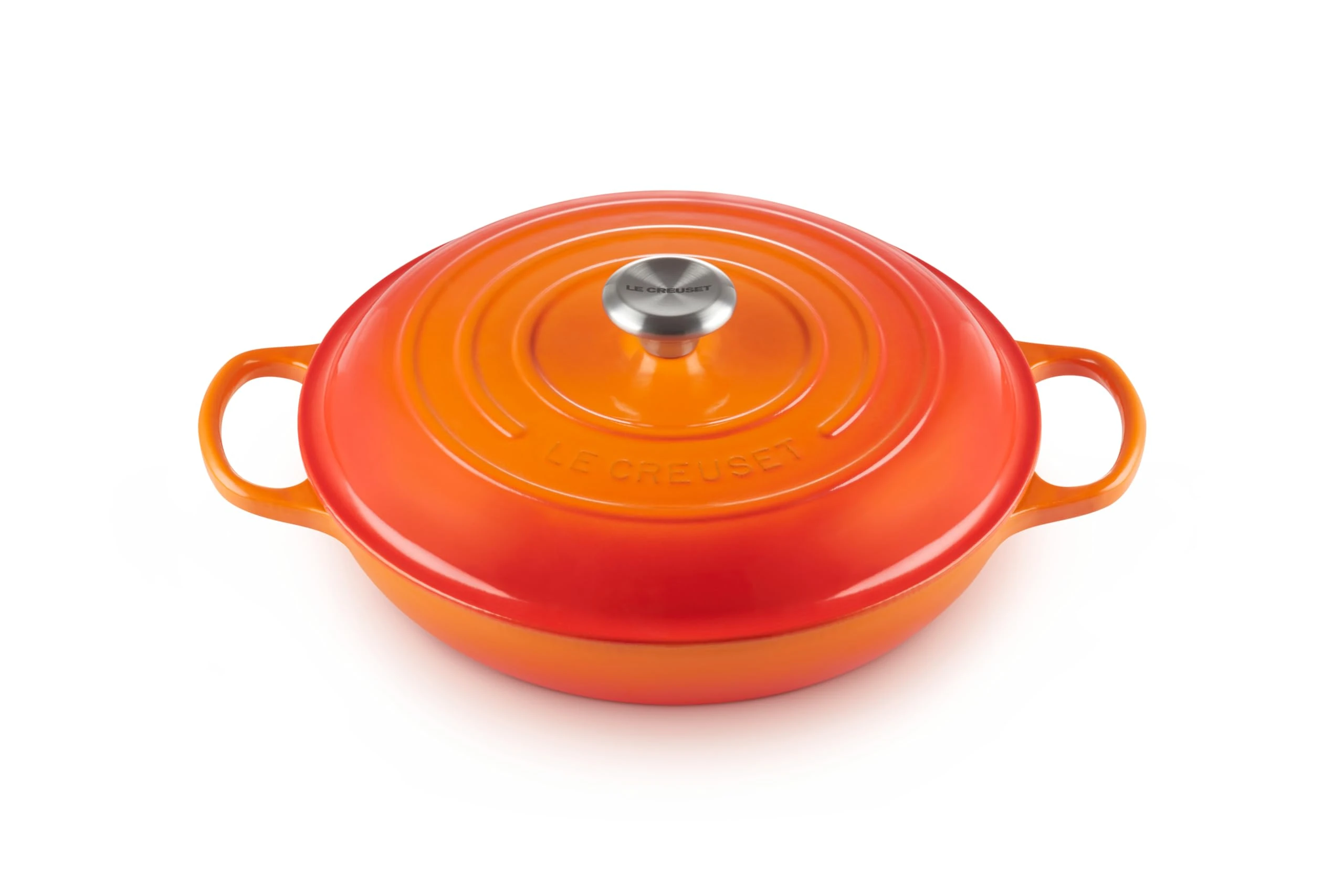LE CREUSET Signature Sh.Casserole/braiser 30cm Flame Ss Knob