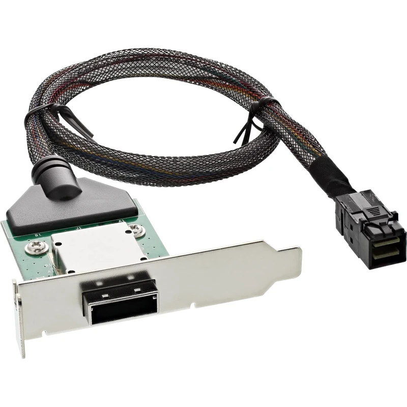 InLine 27656 A SAS HD Internal Low Profile PCI Slot Bracket with External Cable (SFF-8088 to SFF-8643) – 0.5 m