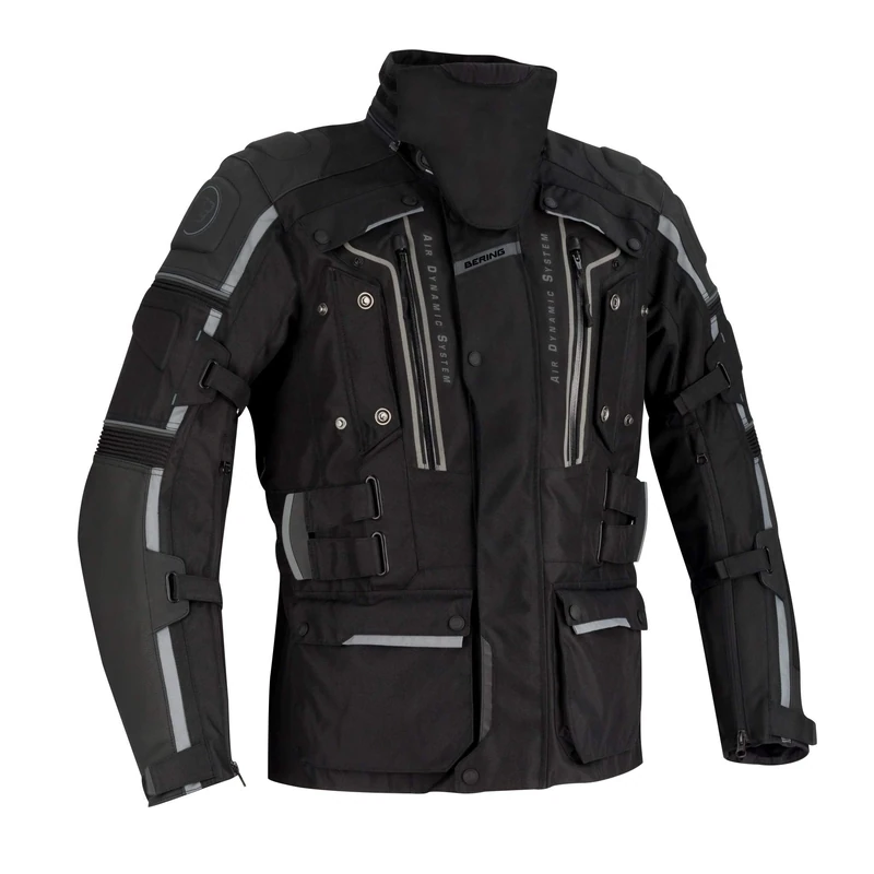 BERING Motorcycle jackets SANTIAGO Black/Gray, Black/Gray, M