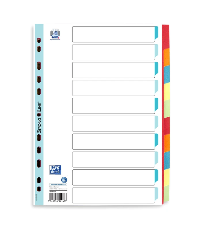 Elba Cardboard Register, Strong-line. Blank, 10 Sheets 25 Register - Image 1