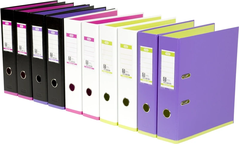 Elba A4+ MyColour Lever Arch File, 80 mm Spine, Assorted colours (Pack of 10)