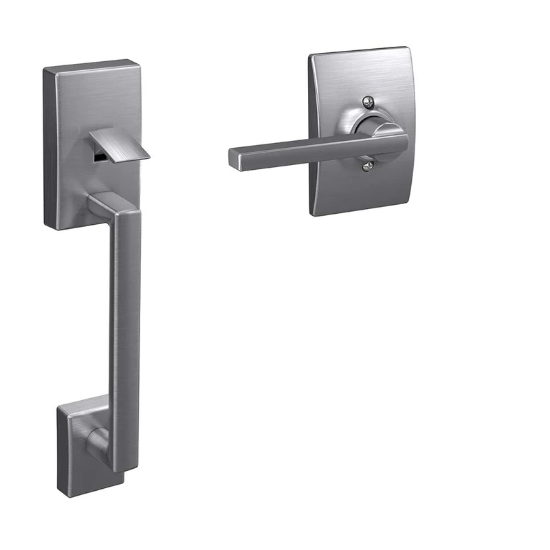 SCHLAGE FE285-CEN-LAT-CEN Century Lower Handle Set for Single Cylinders or Elect, Satin Chrome