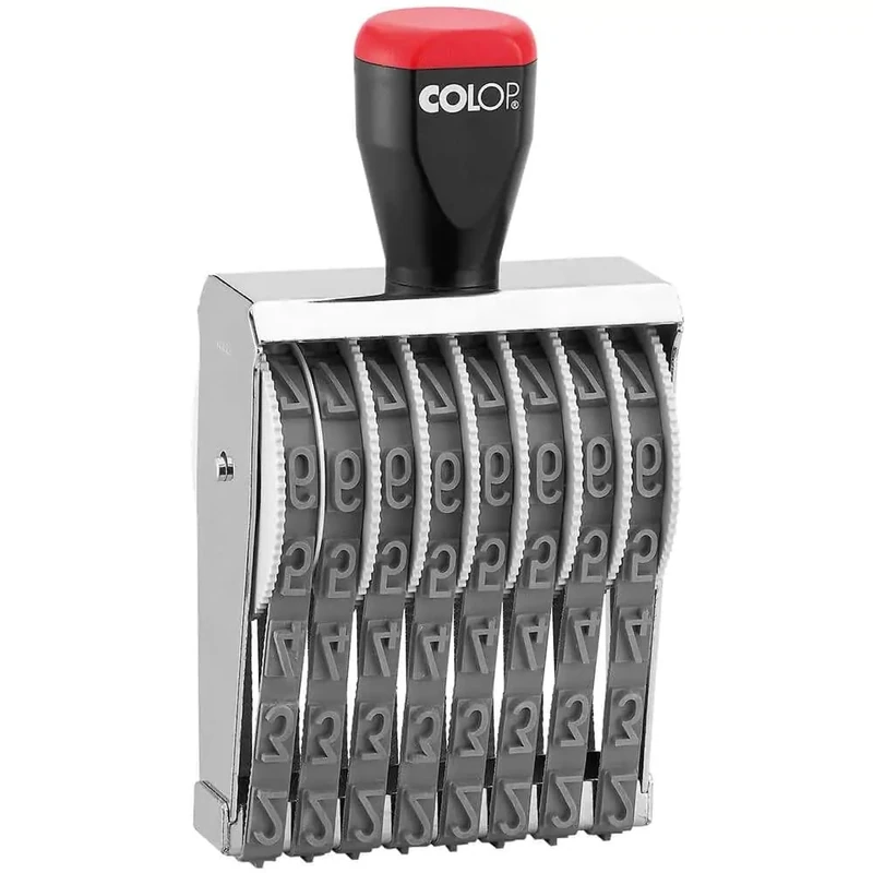 COLOP 108897 Number 12008 – 8 Number Stamp Eyelashes, Height: 12 mm