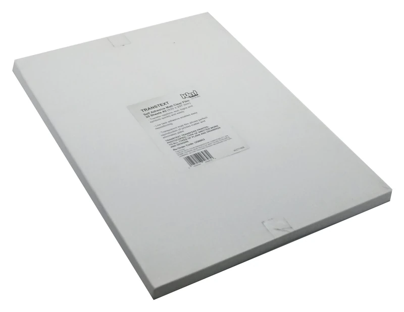 Westfilm A3 Transtext Self Adhesive Clear Film (Pack of 25 Sheets)
