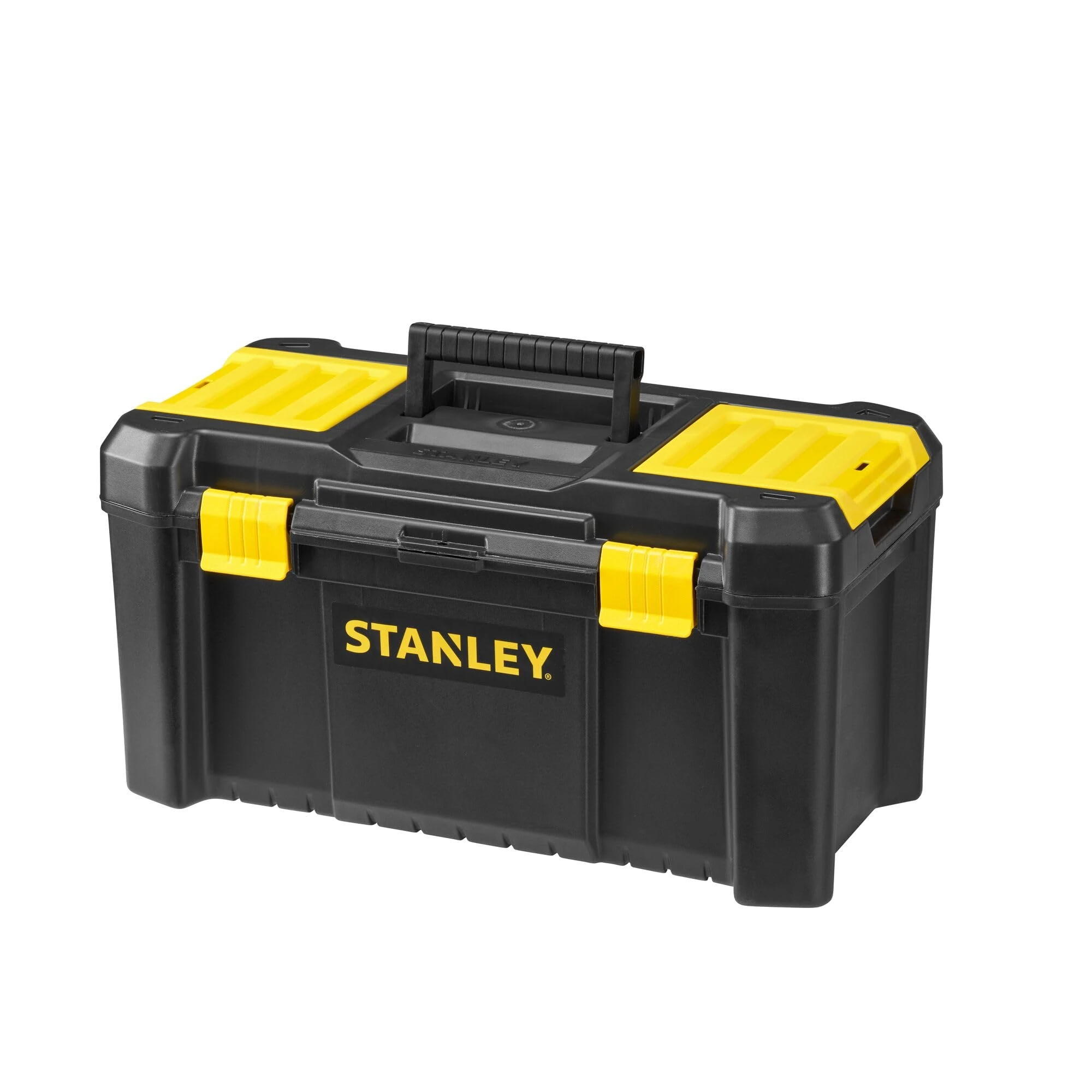 Stanley STST1-75520 Essential 19" Toolbox with Plastic Latches, Black/Yellow