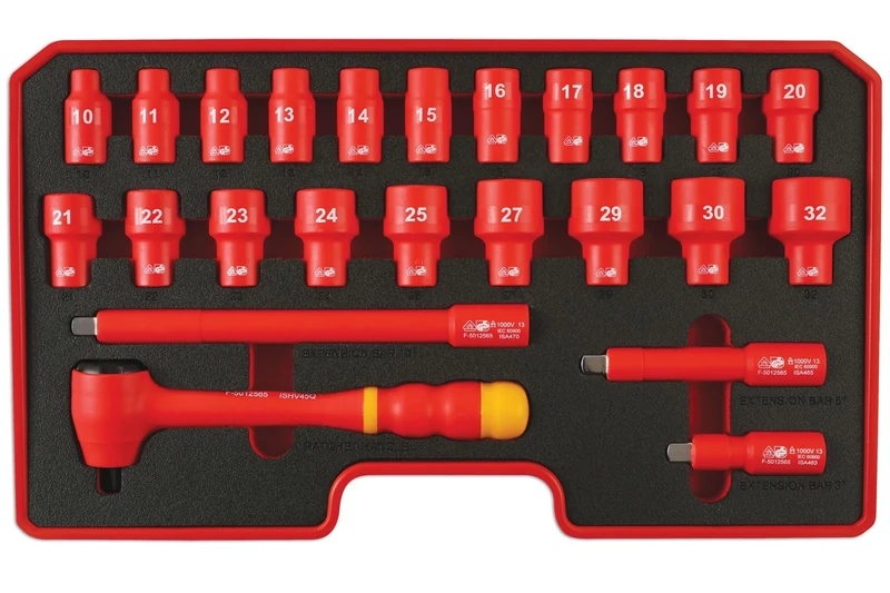 Laser 6147 Insulated Socket Set 1/2"D 24pc