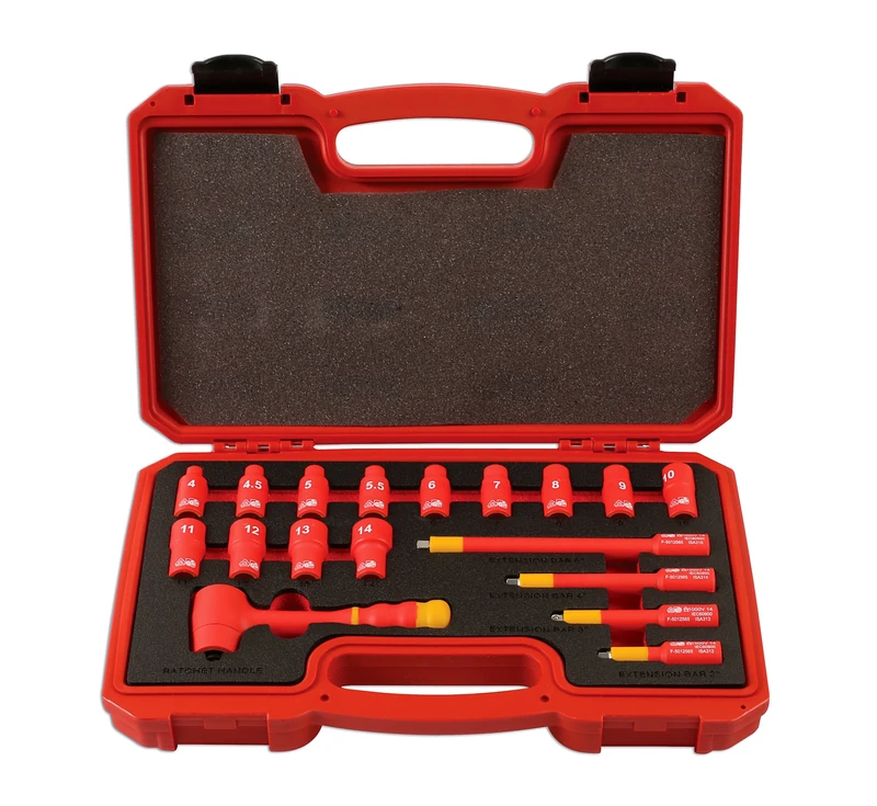 Laser 6145 Insulated Socket Set 1/4"D 18pc