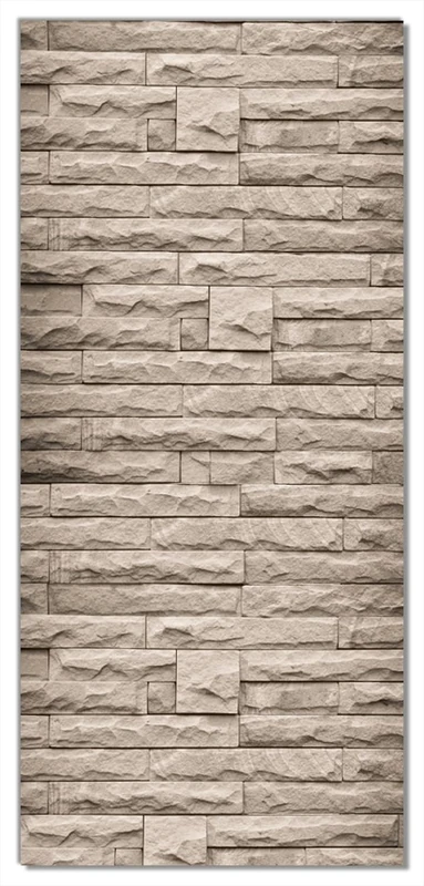 posterdepot Door Door Poster – Stone Wall Size KTT0083 93 x 205 cm, 1-Piece, Grey/Brown - Image 1