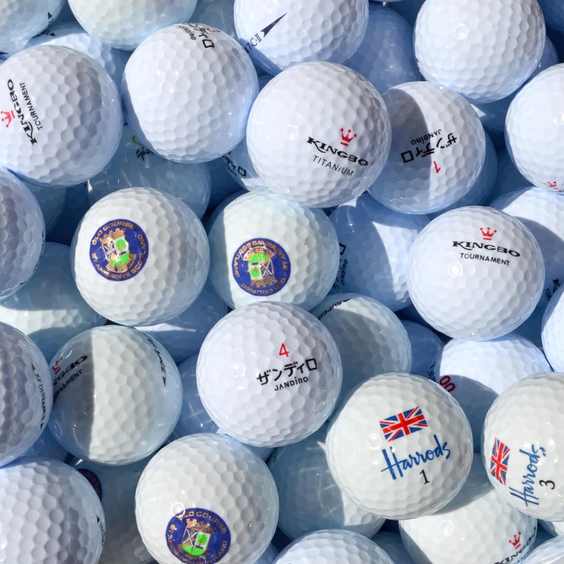 Second Chance Mixed 100 Logo Over-Run 2-Piece Range Balls - White