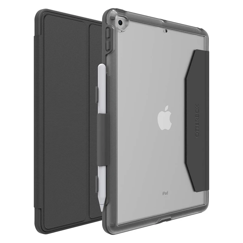 OtterBox UnlimitED Folio Case for iPad 10.2-Inch (7th gen/8th gen/9th gen), Shockproof, Protective Folio Case with built in Screen Protector, Tested to Military Standard, Grey, Non-Retail Packaging