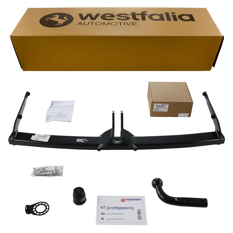 Westfalia Fixed Towbar for VW Golf 7 Estate (06/2014-08/2020) - Only for Vehicles Without Trailer Preparation -Includes 13-pin Vehicle-specific Wiring Kit