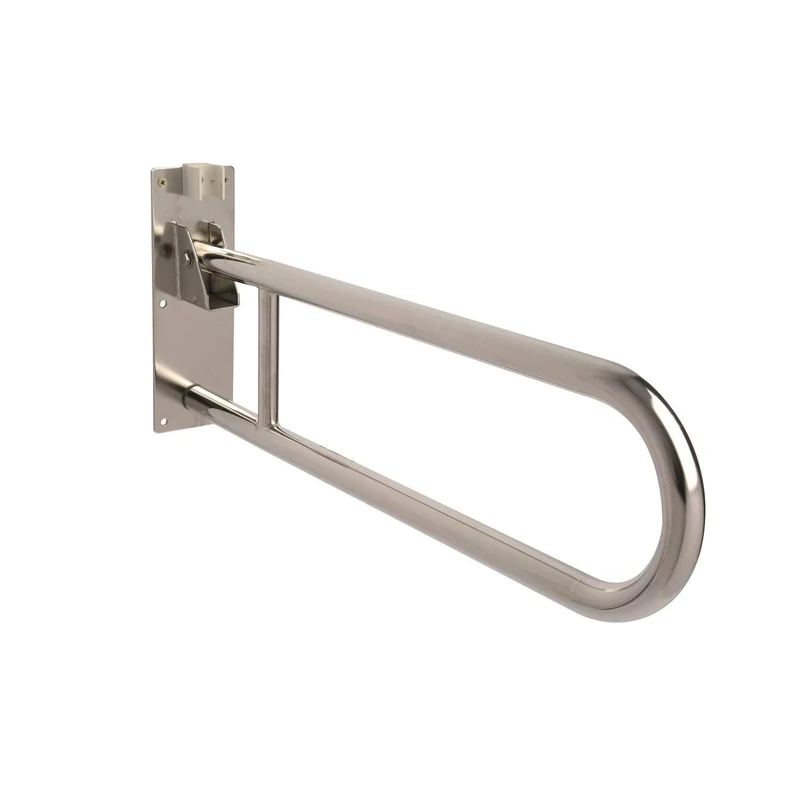 Croydex Stainless Steel Foldaway Hand Rail, White, 300 x 100 x 850 mm