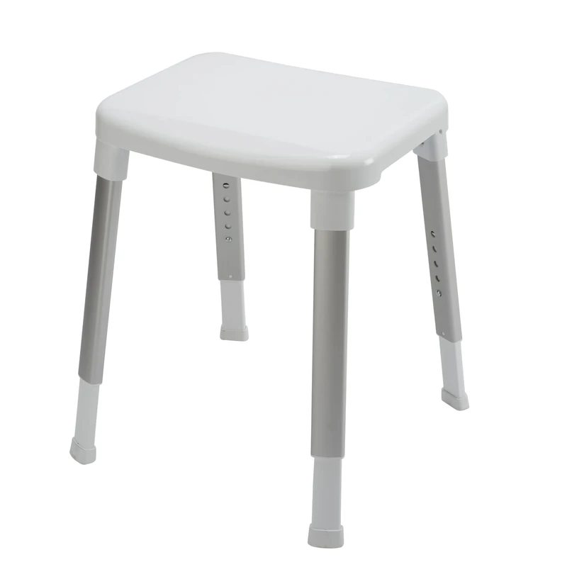 Croydex Large Adjustable Shower Stool, White