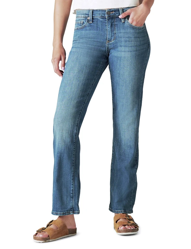 Lucky Brand Women's Mid Rise Easy Rider Bootcut Jean, Tanzanite, 25W x 30L